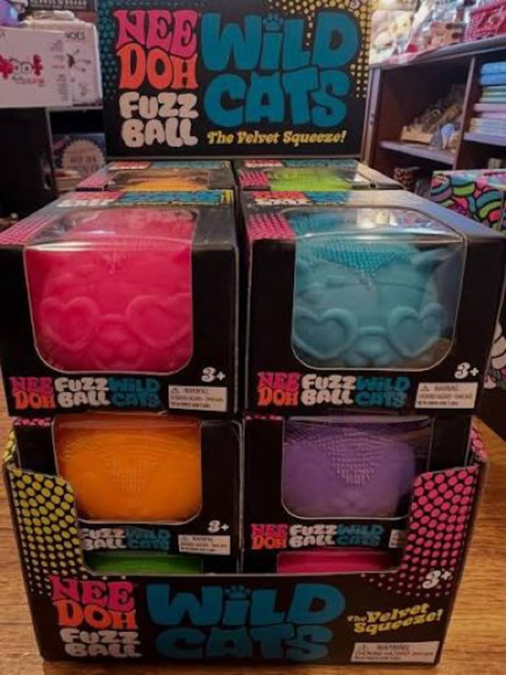 Nee Doh Wild Cats Fuzz Ball- Orange